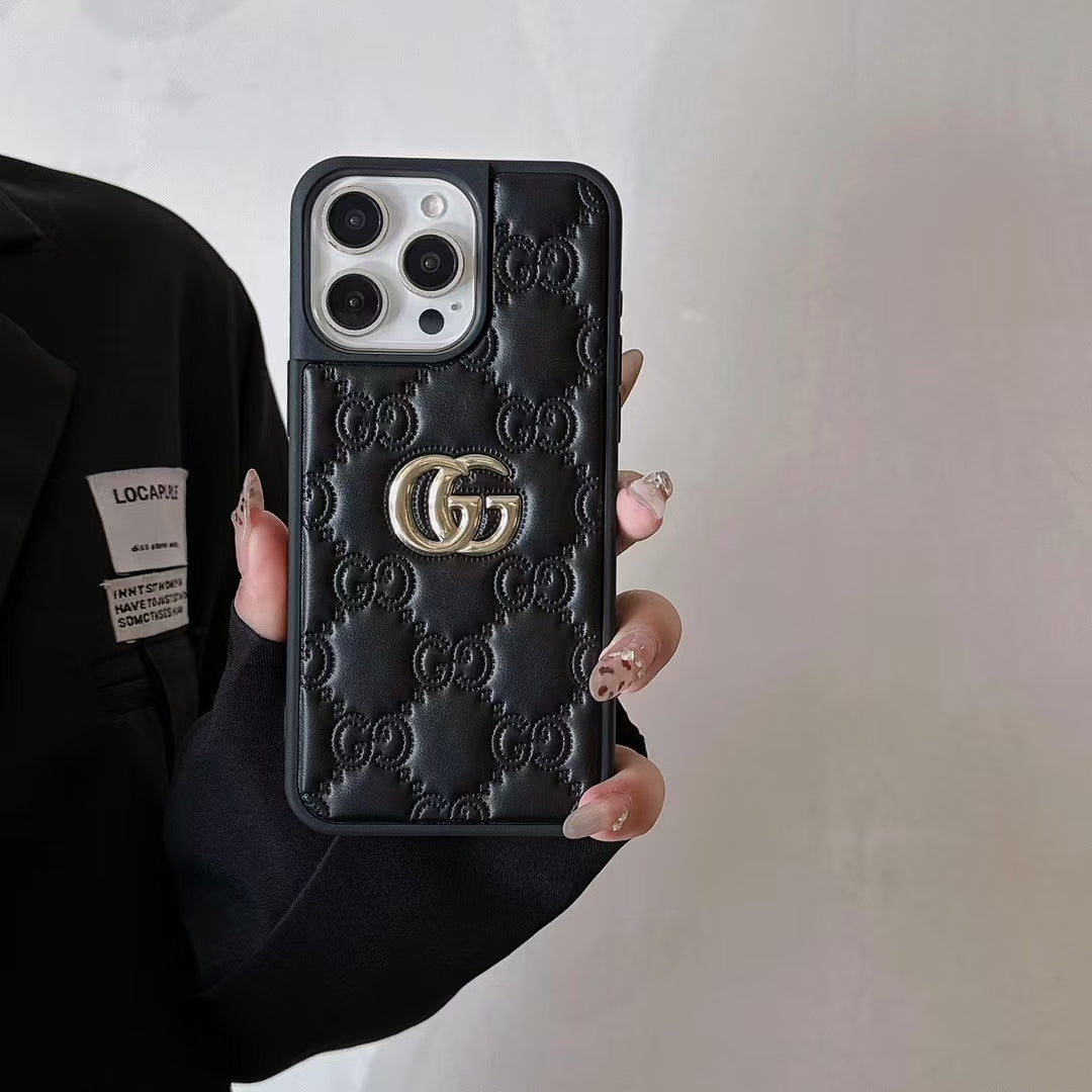 고급 GG 퀼트 레이디 전화 케이스
