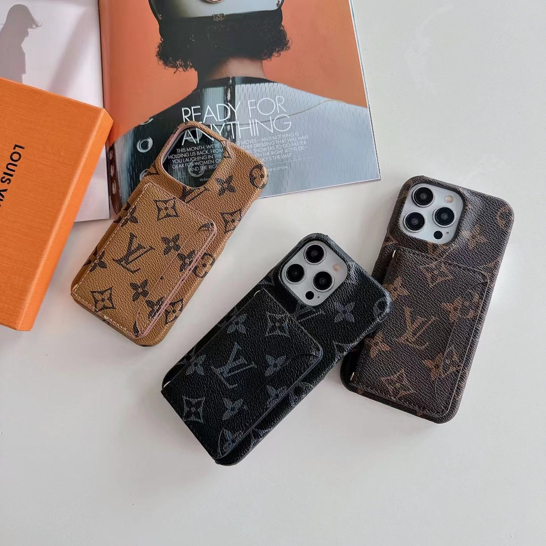 LV 모노그램 iPhone 케이스 럭셔리 에디션 카드 홀더