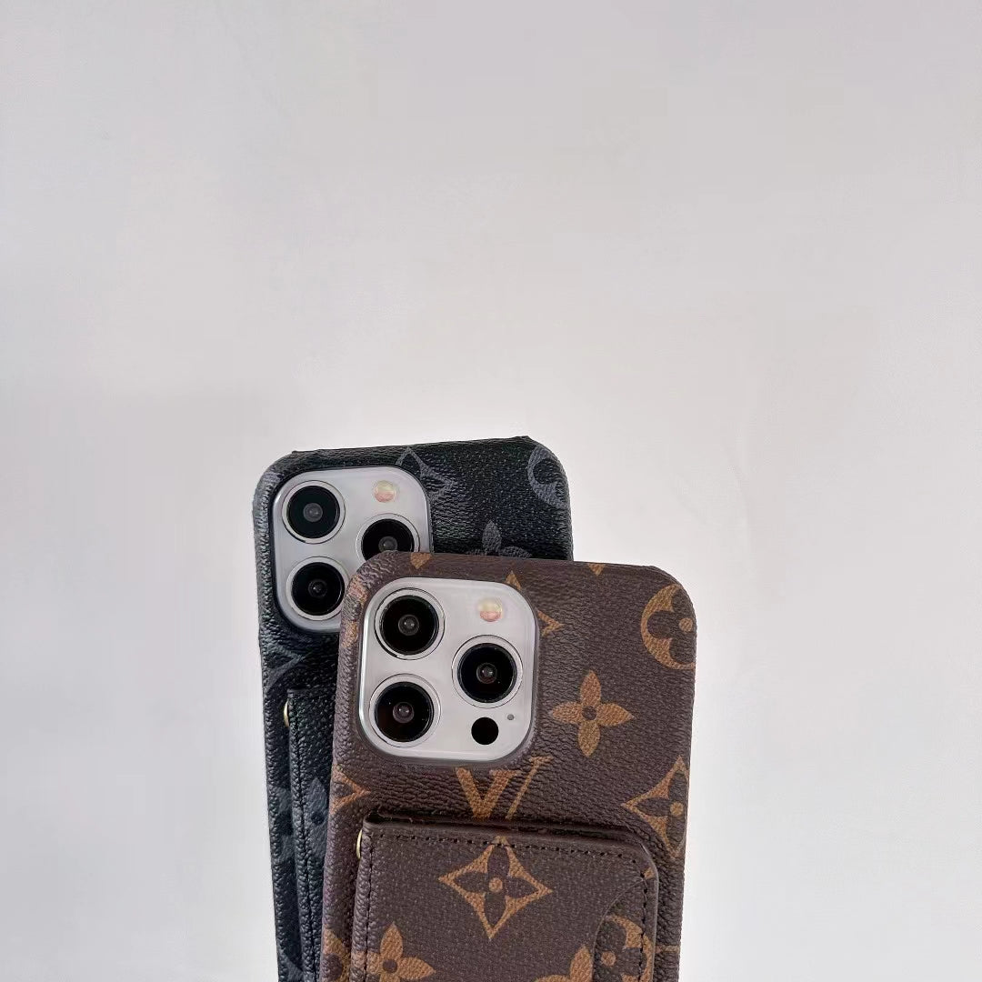 LV 모노그램 iPhone 케이스 럭셔리 에디션 카드 홀더