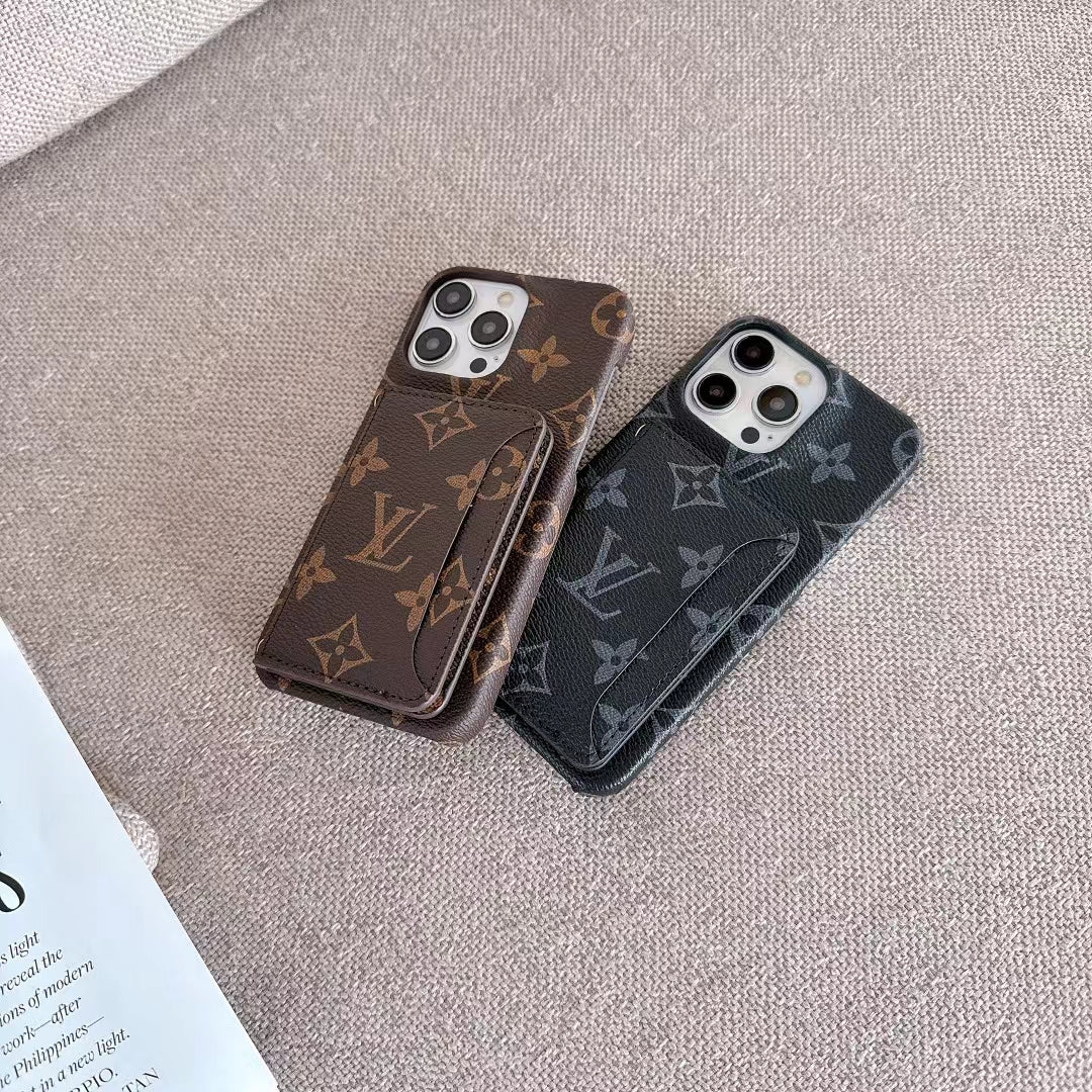 LV 모노그램 iPhone 케이스 럭셔리 에디션 카드 홀더