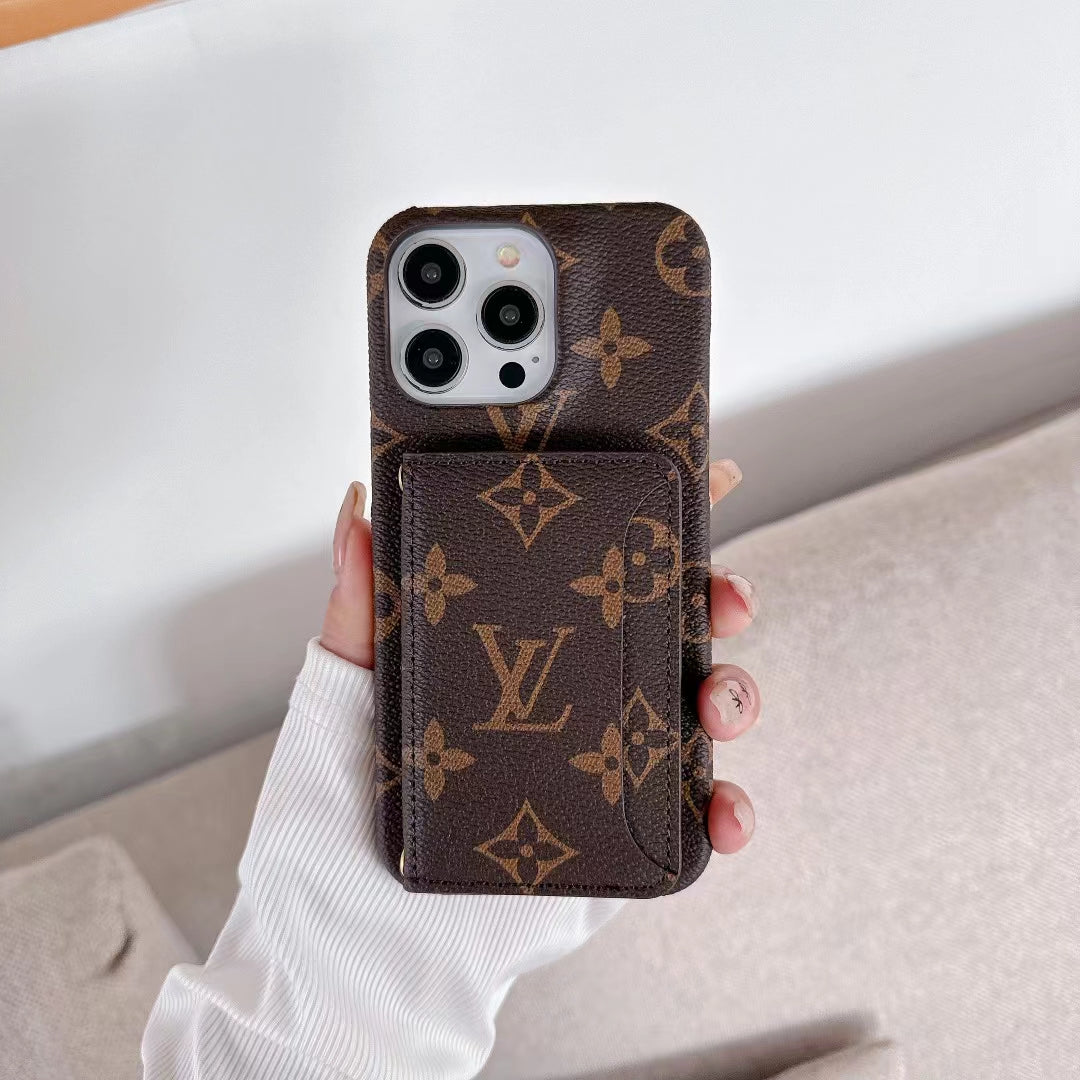 LV 모노그램 iPhone 케이스 럭셔리 에디션 카드 홀더