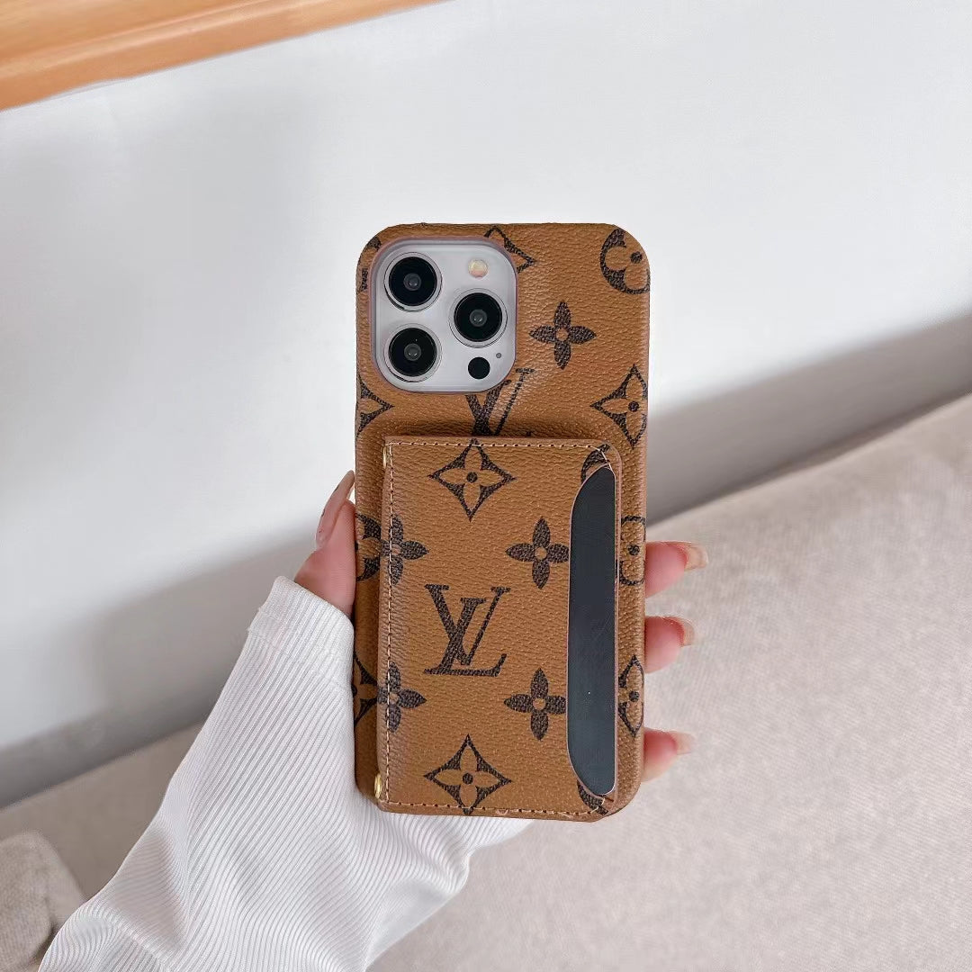 LV 모노그램 iPhone 케이스 럭셔리 에디션 카드 홀더