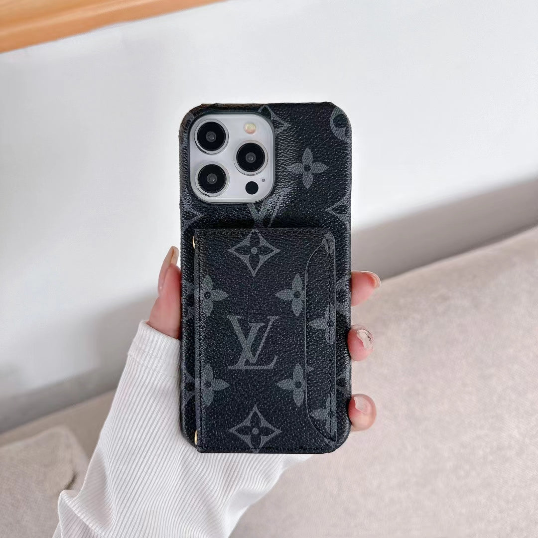 LV 모노그램 iPhone 케이스 럭셔리 에디션 카드 홀더