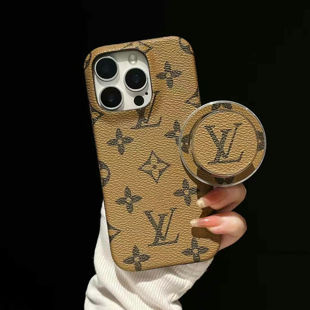 고급 LV 모노그램 자기 링 전화 케이스