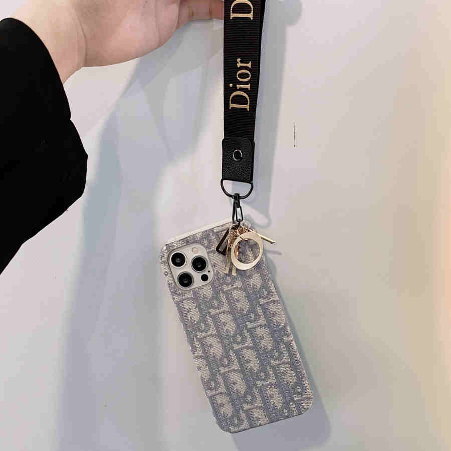 디자이너 키 체인과 함께 세련된 CD 레이디 iPhone 케이스