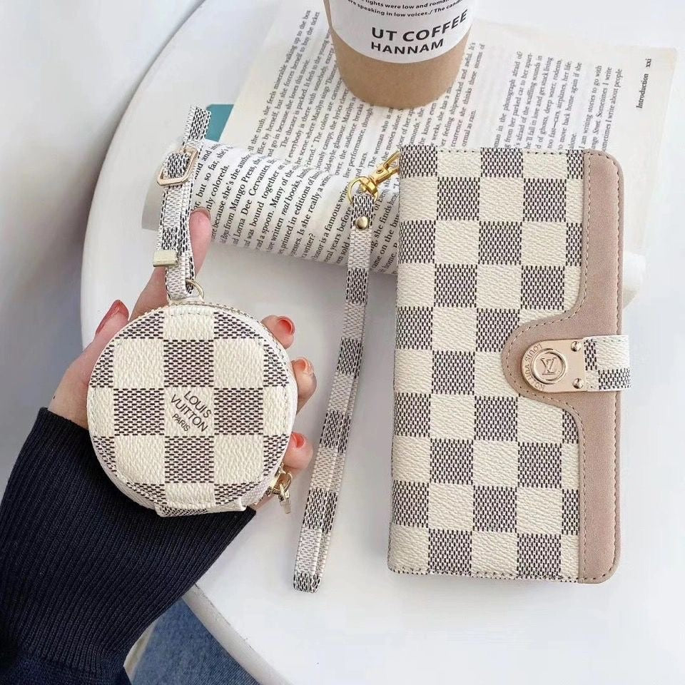 고급 GG LV BUR iPhone 및 Card Holder와 AirPods 케이스