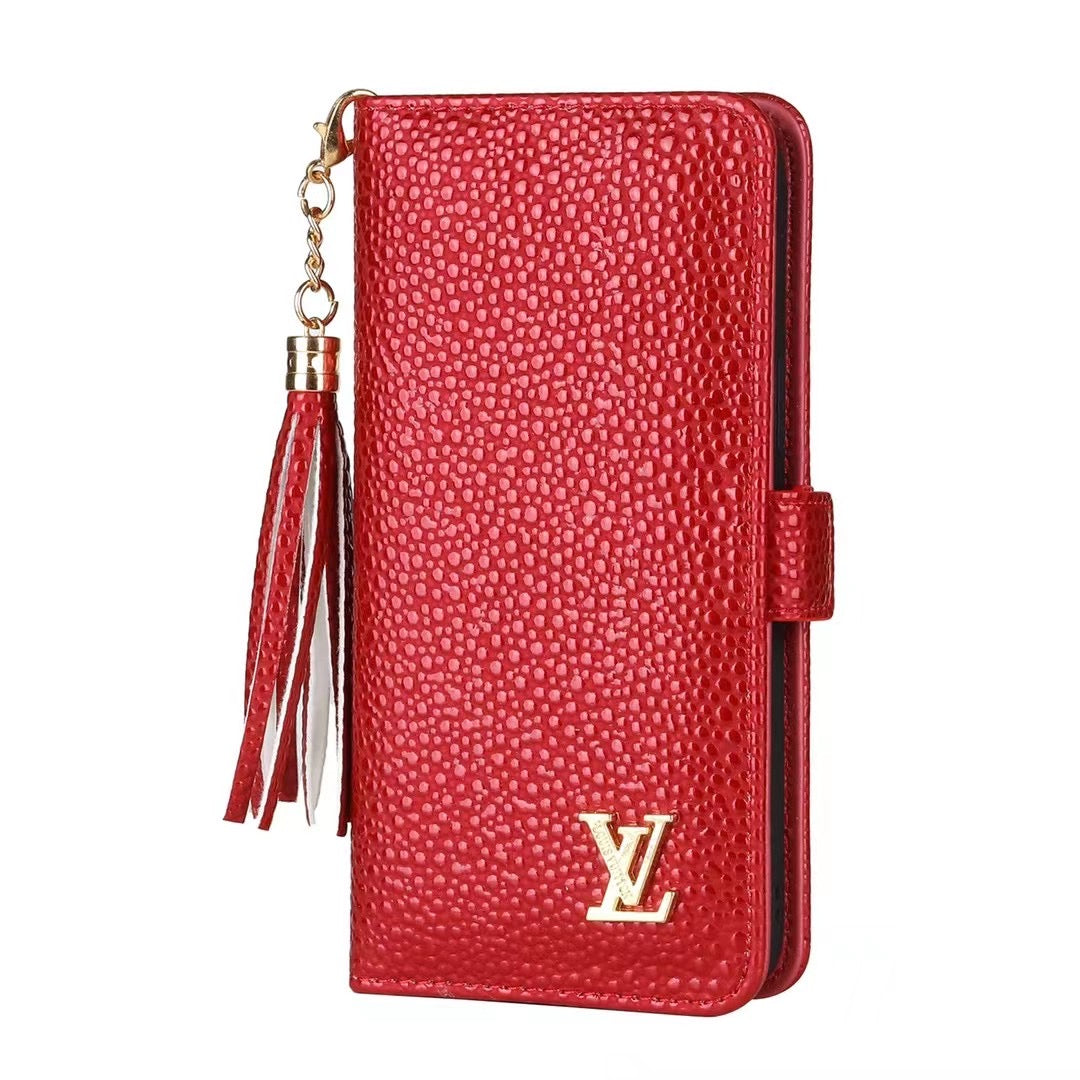카드 슬롯이있는 LV 시그니처 월렛 전화 케이스