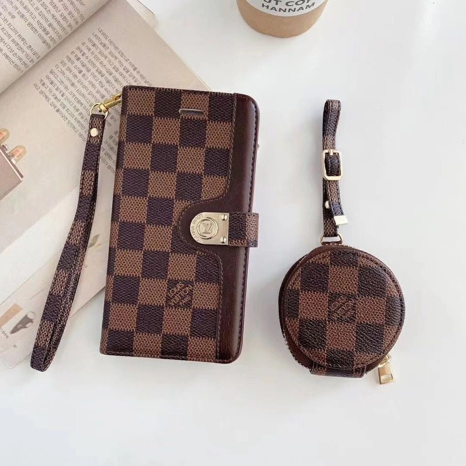 고급 GG LV BUR iPhone 및 Card Holder와 AirPods 케이스