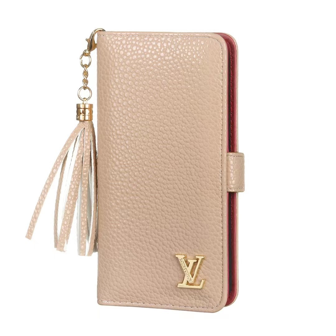 카드 슬롯이있는 LV 시그니처 월렛 전화 케이스